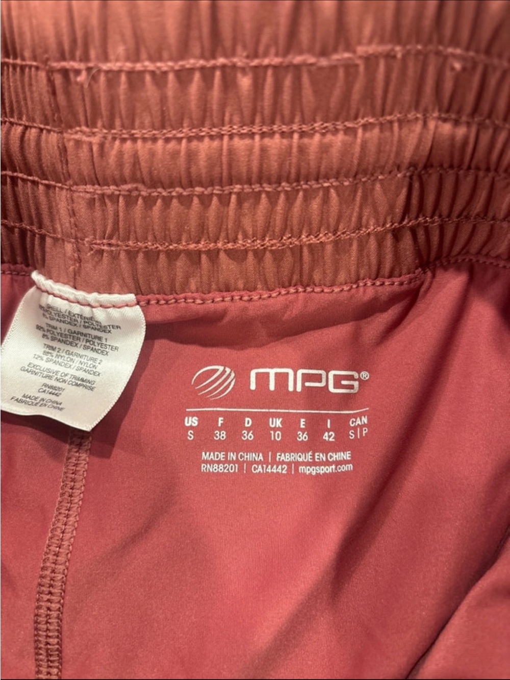 MPG Women's Athletic Shorts - Dusty Rose - Picture 2 of 3